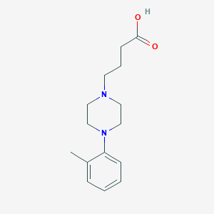 molecular formula C15H22N2O2 B7574525 4-[4-(2-Methylphenyl)piperazin-1-yl]butanoic acid 