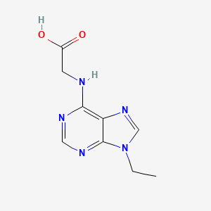 molecular formula C9H11N5O2 B7574541 2-[(9-Ethylpurin-6-yl)amino]acetic acid 