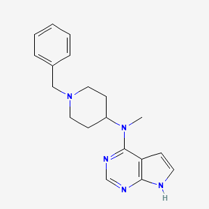 molecular formula C19H23N5 B7574542 N-(1-benzylpiperidin-4-yl)-N-methyl-7H-pyrrolo[2,3-d]pyrimidin-4-amine 