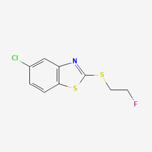 molecular formula C9H7ClFNS2 B7574578 5-Chloro-2-(2-fluoroethylsulfanyl)-1,3-benzothiazole 