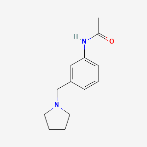 molecular formula C13H18N2O B7574588 N-[3-(pyrrolidin-1-ylmethyl)phenyl]acetamide 