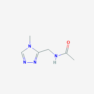 molecular formula C6H10N4O B7574618 N-[(4-methyl-1,2,4-triazol-3-yl)methyl]acetamide 