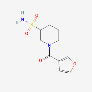 molecular formula C10H14N2O4S B7574647 1-(Furan-3-carbonyl)piperidine-3-sulfonamide 