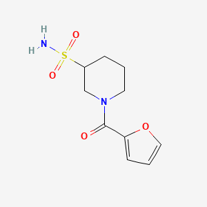 molecular formula C10H14N2O4S B7574654 1-(Furan-2-carbonyl)piperidine-3-sulfonamide 