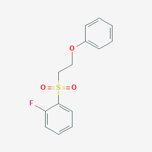 molecular formula C14H13FO3S B7574680 1-Fluoro-2-(2-phenoxyethylsulfonyl)benzene 