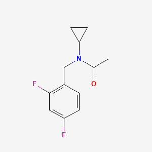molecular formula C12H13F2NO B7574693 N-cyclopropyl-N-[(2,4-difluorophenyl)methyl]acetamide 