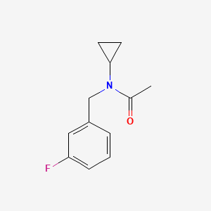 molecular formula C12H14FNO B7574701 N-cyclopropyl-N-[(3-fluorophenyl)methyl]acetamide 