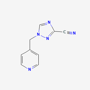 molecular formula C9H7N5 B7574728 1-(Pyridin-4-ylmethyl)-1,2,4-triazole-3-carbonitrile 