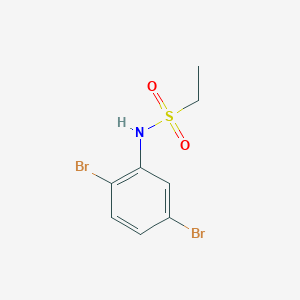 molecular formula C8H9Br2NO2S B7574753 N-(2,5-dibromophenyl)ethanesulfonamide 