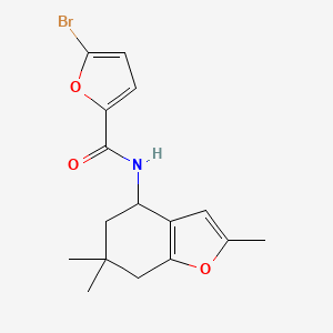 molecular formula C16H18BrNO3 B7574803 5-bromo-N-(2,6,6-trimethyl-5,7-dihydro-4H-1-benzofuran-4-yl)furan-2-carboxamide 
