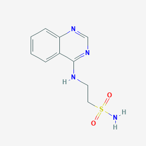molecular formula C10H12N4O2S B7574826 2-(Quinazolin-4-ylamino)ethanesulfonamide 