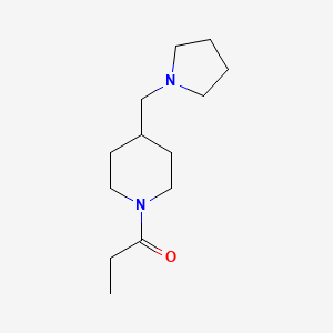 molecular formula C13H24N2O B7574832 1-[4-(Pyrrolidin-1-ylmethyl)piperidin-1-yl]propan-1-one 