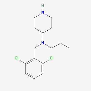 molecular formula C15H22Cl2N2 B7574839 N-[(2,6-dichlorophenyl)methyl]-N-propylpiperidin-4-amine 