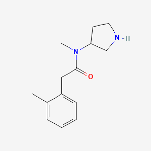 molecular formula C14H20N2O B7574851 N-methyl-2-(2-methylphenyl)-N-pyrrolidin-3-ylacetamide 