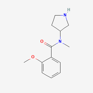 molecular formula C13H18N2O2 B7574856 2-methoxy-N-methyl-N-pyrrolidin-3-ylbenzamide 
