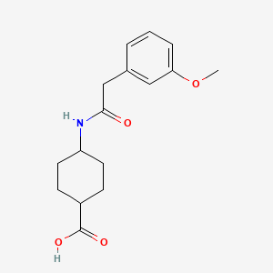 molecular formula C16H21NO4 B7574877 4-[[2-(3-Methoxyphenyl)acetyl]amino]cyclohexane-1-carboxylic acid 