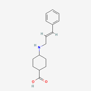 4-[[(E)-3-phenylprop-2-enyl]amino]cyclohexane-1-carboxylic acid