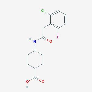 molecular formula C15H17ClFNO3 B7574921 4-[[2-(2-Chloro-6-fluorophenyl)acetyl]amino]cyclohexane-1-carboxylic acid 