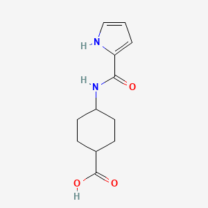 molecular formula C12H16N2O3 B7574934 4-(1H-pyrrole-2-carbonylamino)cyclohexane-1-carboxylic acid 