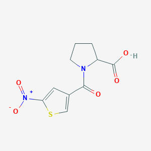 molecular formula C10H10N2O5S B7574938 1-(5-Nitrothiophene-3-carbonyl)pyrrolidine-2-carboxylic acid 