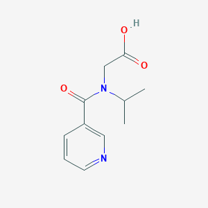 molecular formula C11H14N2O3 B7574994 2-[Propan-2-yl(pyridine-3-carbonyl)amino]acetic acid 