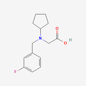 molecular formula C14H18FNO2 B7574998 2-[Cyclopentyl-[(3-fluorophenyl)methyl]amino]acetic acid 