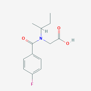 molecular formula C13H16FNO3 B7575005 2-[Butan-2-yl-(4-fluorobenzoyl)amino]acetic acid 