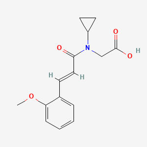 molecular formula C15H17NO4 B7575011 2-[cyclopropyl-[(E)-3-(2-methoxyphenyl)prop-2-enoyl]amino]acetic acid 