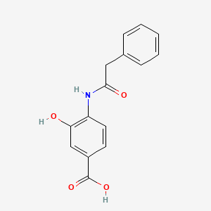 molecular formula C15H13NO4 B7575012 3-Hydroxy-4-[(2-phenylacetyl)amino]benzoic acid 