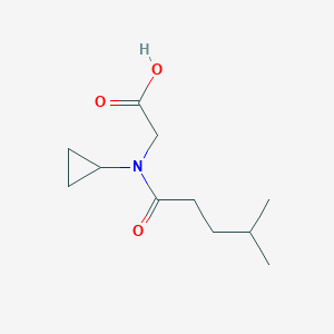molecular formula C11H19NO3 B7575017 2-[Cyclopropyl(4-methylpentanoyl)amino]acetic acid 