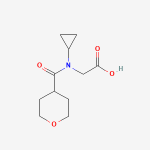 molecular formula C11H17NO4 B7575036 2-[Cyclopropyl(oxane-4-carbonyl)amino]acetic acid 