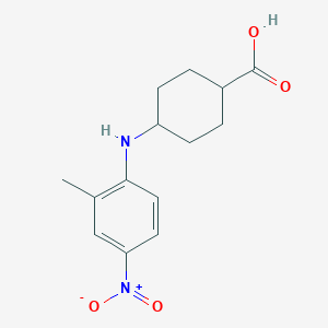 molecular formula C14H18N2O4 B7575049 4-(2-Methyl-4-nitroanilino)cyclohexane-1-carboxylic acid 