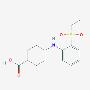 molecular formula C15H21NO4S B7575056 4-(2-Ethylsulfonylanilino)cyclohexane-1-carboxylic acid 