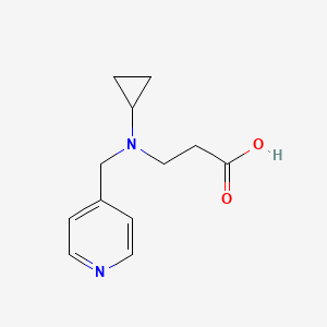 molecular formula C12H16N2O2 B7575086 3-[Cyclopropyl(pyridin-4-ylmethyl)amino]propanoic acid 