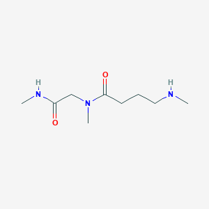 molecular formula C9H19N3O2 B7575122 N-methyl-4-(methylamino)-N-[2-(methylamino)-2-oxoethyl]butanamide 
