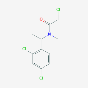 molecular formula C11H12Cl3NO B7575167 2-chloro-N-[1-(2,4-dichlorophenyl)ethyl]-N-methylacetamide 
