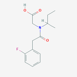 molecular formula C14H18FNO3 B7575197 2-[Butan-2-yl-[2-(2-fluorophenyl)acetyl]amino]acetic acid 