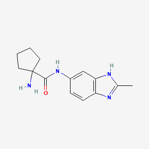 molecular formula C14H18N4O B7575226 1-amino-N-(2-methyl-3H-benzimidazol-5-yl)cyclopentane-1-carboxamide 