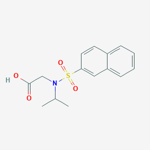 molecular formula C15H17NO4S B7575236 2-[Naphthalen-2-ylsulfonyl(propan-2-yl)amino]acetic acid 