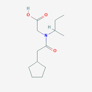 molecular formula C13H23NO3 B7575250 2-[Butan-2-yl-(2-cyclopentylacetyl)amino]acetic acid 