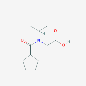 molecular formula C12H21NO3 B7575251 2-[Butan-2-yl(cyclopentanecarbonyl)amino]acetic acid 