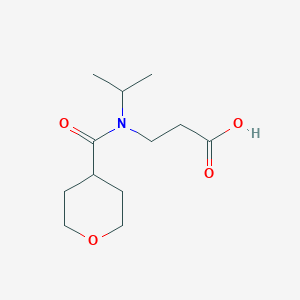 molecular formula C12H21NO4 B7575282 3-[Oxane-4-carbonyl(propan-2-yl)amino]propanoic acid 