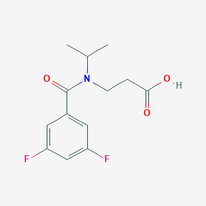 molecular formula C13H15F2NO3 B7575290 3-[(3,5-Difluorobenzoyl)-propan-2-ylamino]propanoic acid 