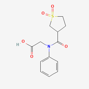 molecular formula C13H15NO5S B7575307 2-(N-(1,1-dioxothiolane-3-carbonyl)anilino)acetic acid 