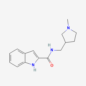 molecular formula C15H19N3O B7575319 N-[(1-methylpyrrolidin-3-yl)methyl]-1H-indole-2-carboxamide 