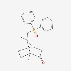 molecular formula C22H25O2P B7575338 7-((Diphenylphosphoryl)methyl)-1,7-dimethylbicyclo[2.2.1]heptan-2-one 