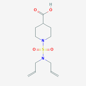 molecular formula C12H20N2O4S B7575341 1-[Bis(prop-2-enyl)sulfamoyl]piperidine-4-carboxylic acid 