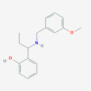 molecular formula C17H21NO2 B7575486 2-[1-[(3-Methoxyphenyl)methylamino]propyl]phenol 