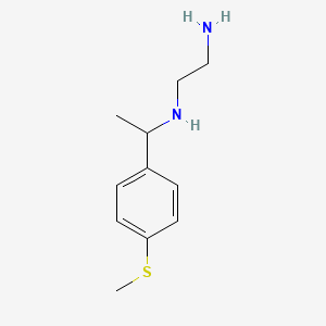 molecular formula C11H18N2S B7575568 N'-[1-(4-methylsulfanylphenyl)ethyl]ethane-1,2-diamine 