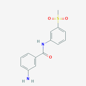 molecular formula C14H14N2O3S B7575604 3-amino-N-(3-methylsulfonylphenyl)benzamide 